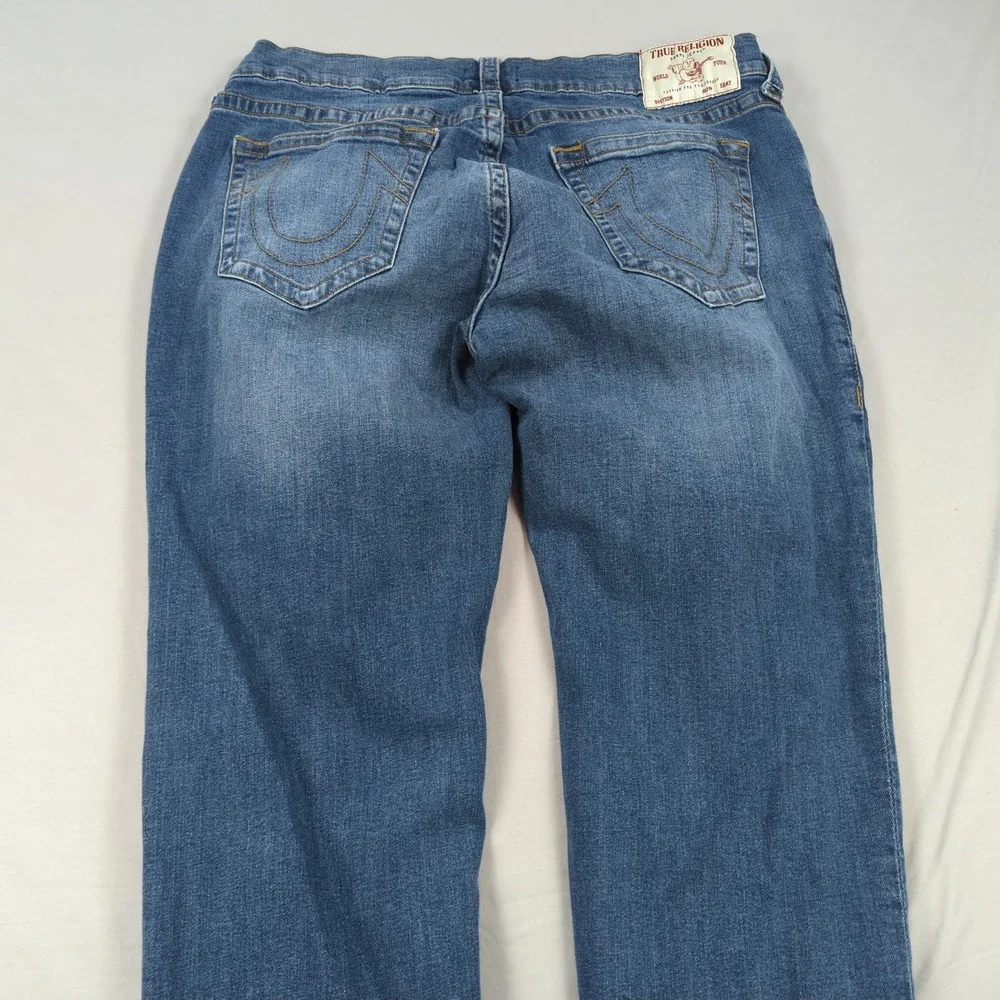 True Religion Jeans Mens 38x33 Blue Rocco Slim Stretch Casual Preppy